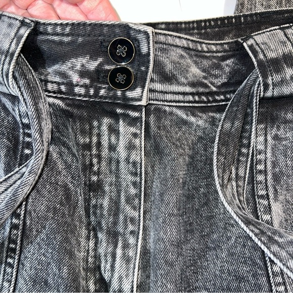 NWOT Ulla Johnson Carmen Acid Washed Blk Button Ankle Straight Fit Jeans Size 6 - Picture 10 of 15